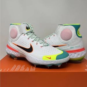 Alpha Huarache Elite 3 Mid, White/Black Turbo Green, Size 14, CZ3550-007